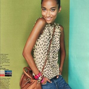 J. Crew Silk Blouse with Animal Print